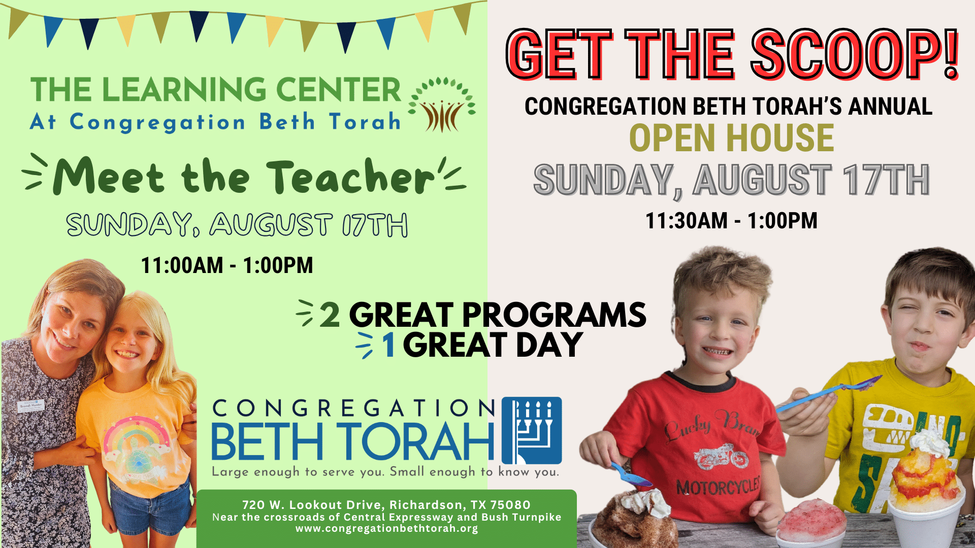 Get the Scoop at Beth Torah!