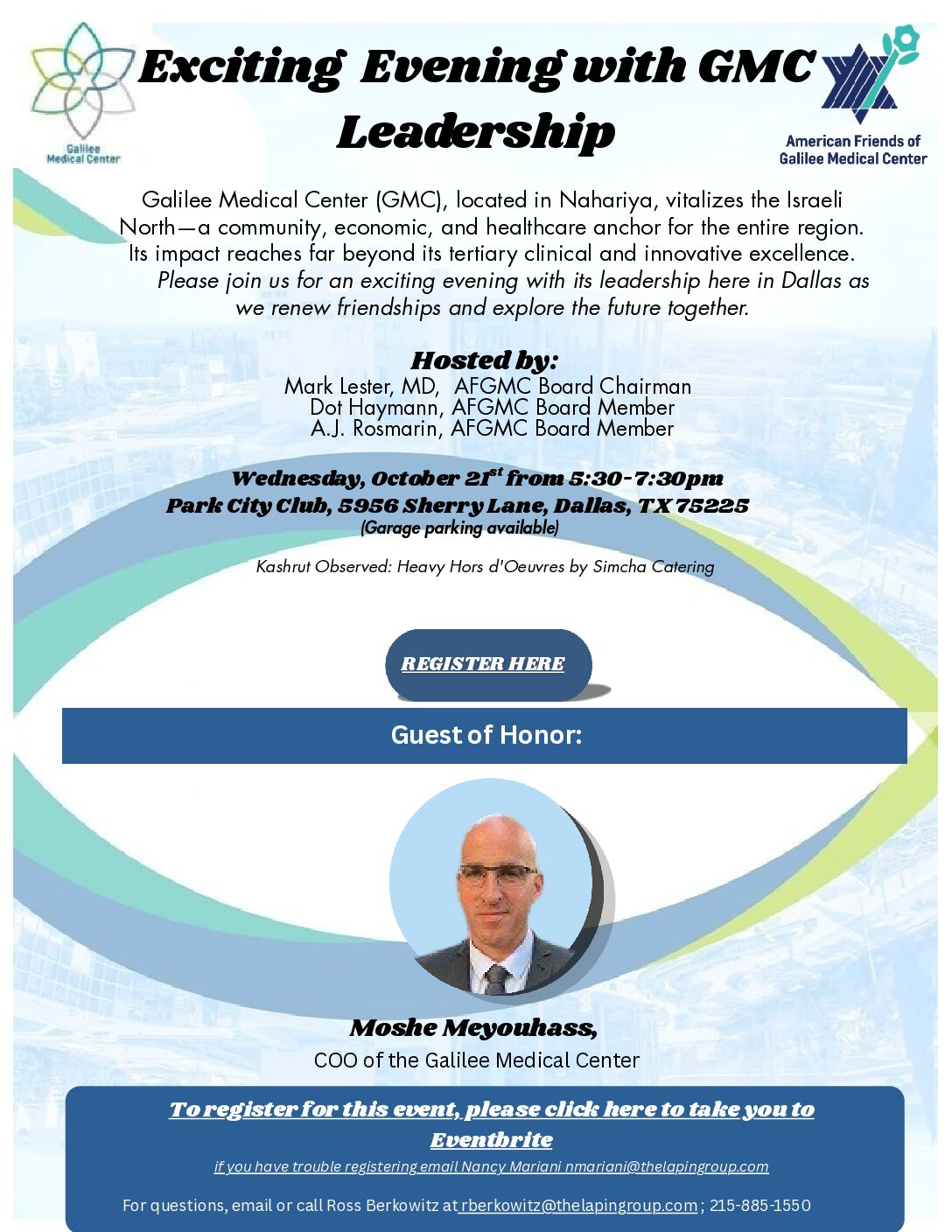 An Evening with Galilee Medical Center Leadership